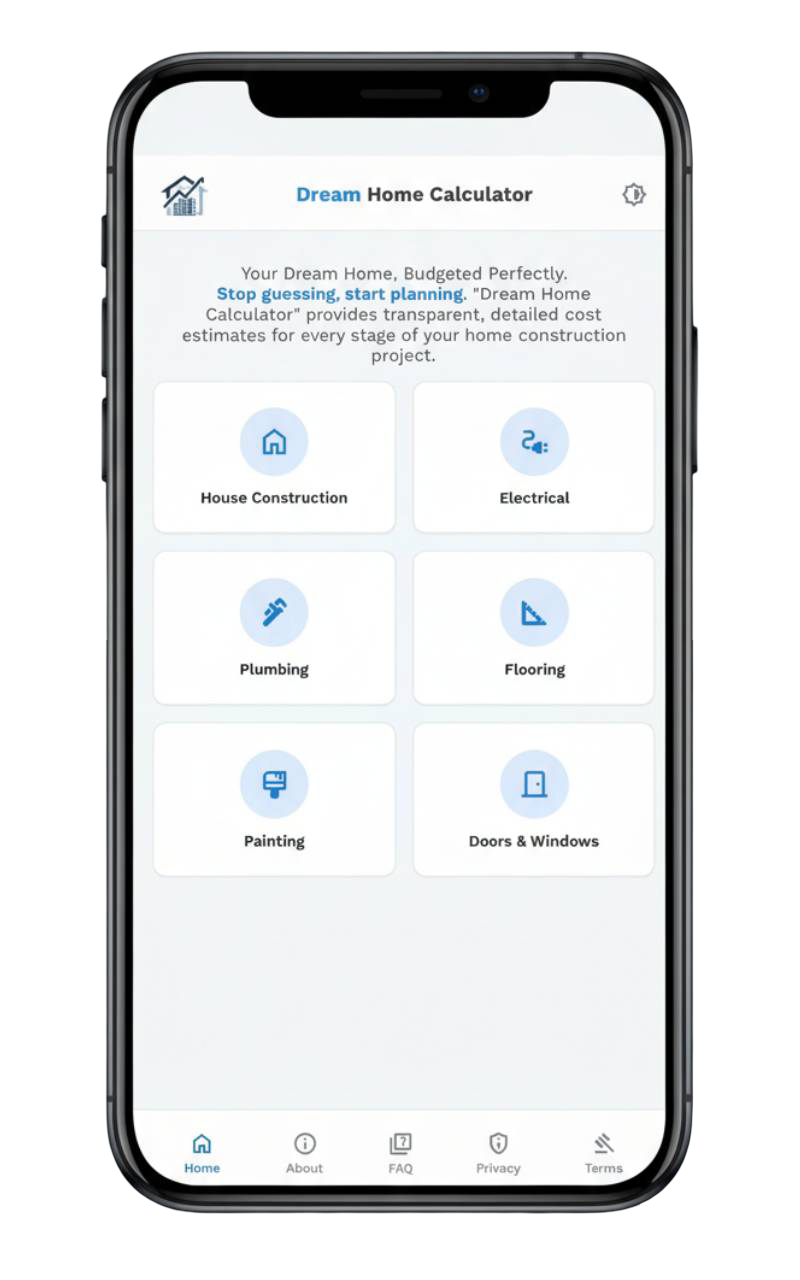 App showing a cost breakdown